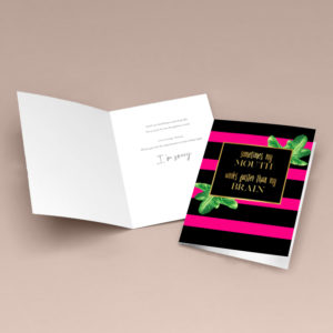 Mouth Apology Card