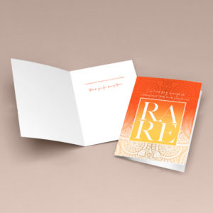 Rare Friend Thank You Card