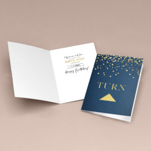 Turn Up Birthday Card