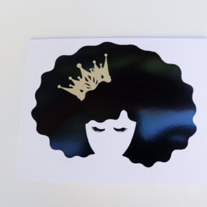 Black Queen Gold Crown Greeting Card